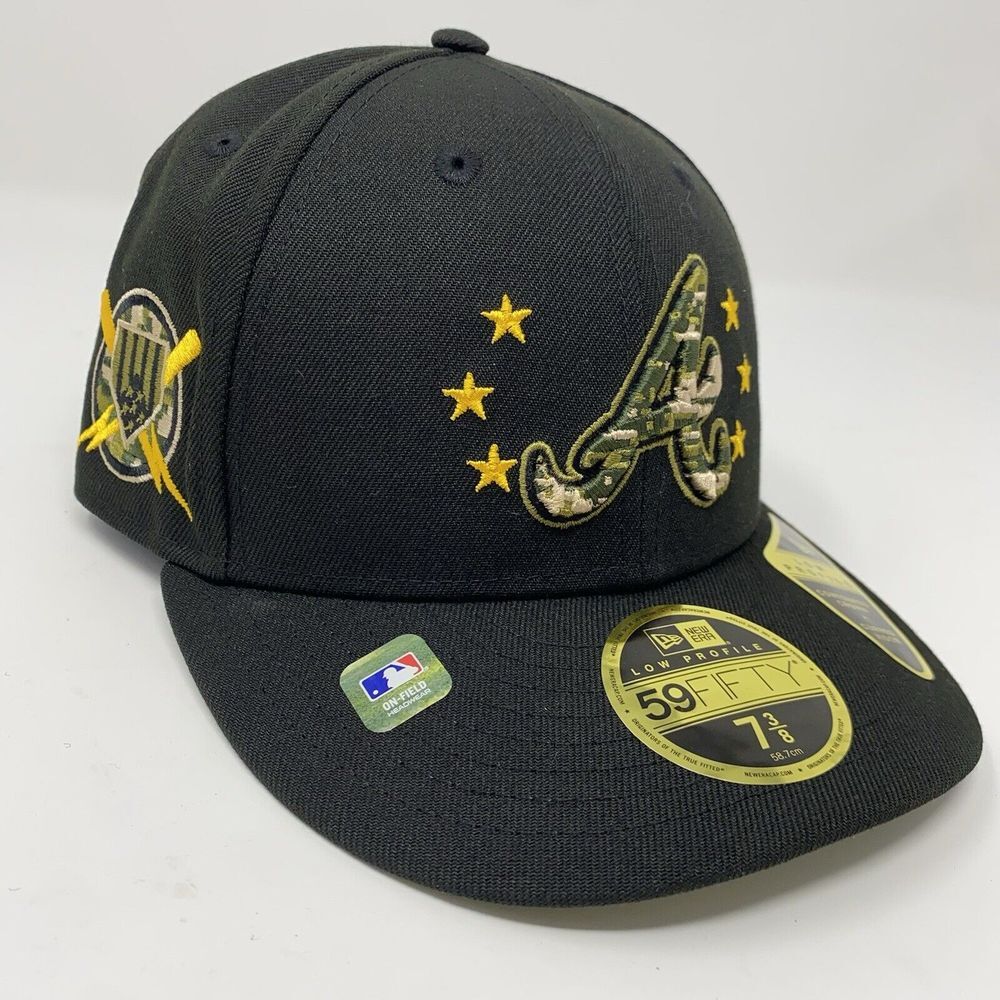 New Era Atlanta Braves 59FIFTY Sz 7 3/8 Low Profile Armed Force On-Field Fitted‎